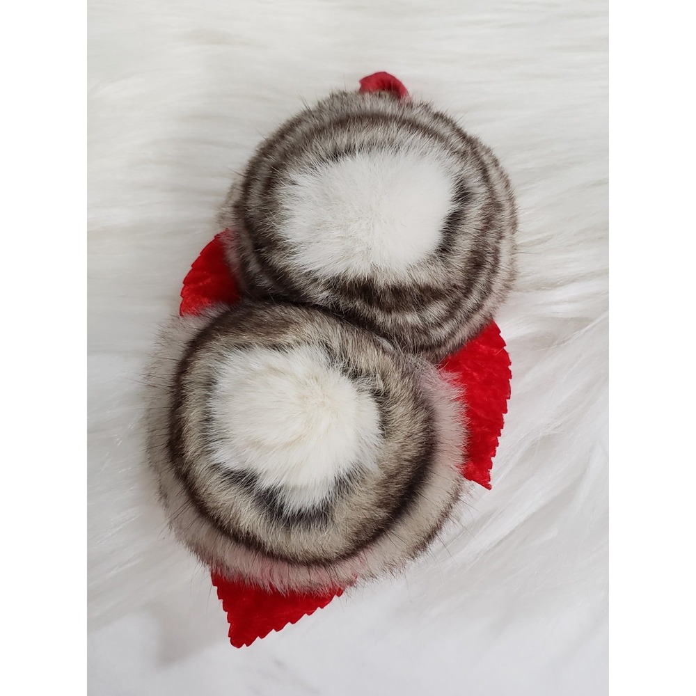 Vintage Chinchilla Rose Fur‎ Brooch Pin Boutonniere Handmade